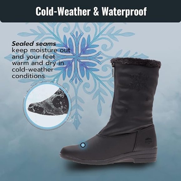 NIB Totes Black Women's Nicole Waterproof Snow Boots Size 10 - Picture 9 of 10